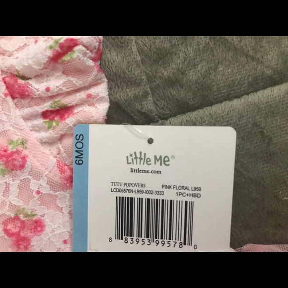 Little Me Floral Tutu Popover bodysuit - Picture 3 of 3